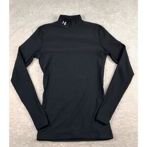 Under Armour Cold Gear Womens Black Longsleeve Compression Mock Top Shirt Medium